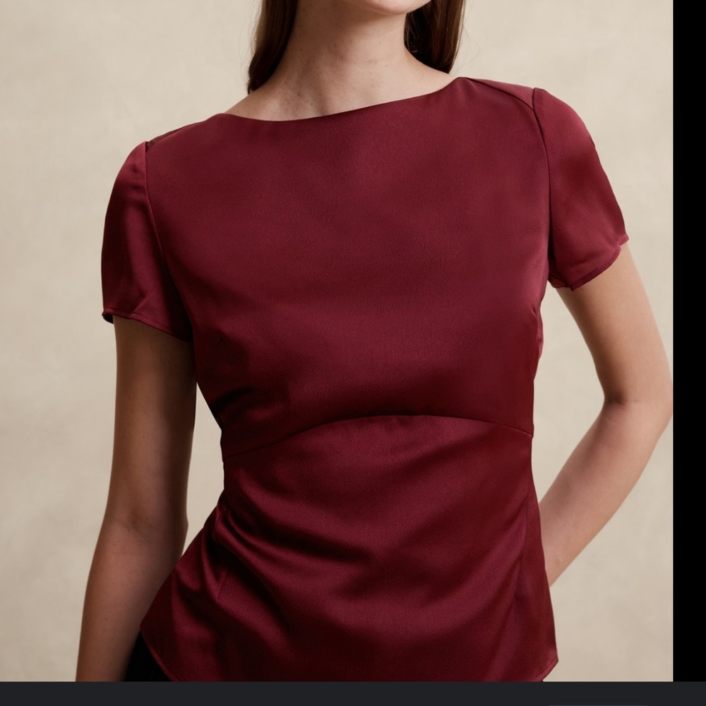 Burgundy Women's Top Banana Republic